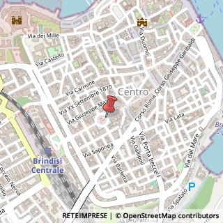 Mappa Piazza Cairoli,  5, 72100 Brindisi, Brindisi (Puglia)