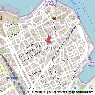 Mappa Via Giuseppe Pisanelli,  22, 72100 Brindisi, Brindisi (Puglia)