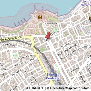 Mappa Via de' carpentieri 5, 72100 Brindisi, Brindisi (Puglia)