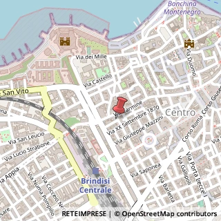 Mappa Via Giacomo Leopardi,  1, 72100 Brindisi, Brindisi (Puglia)