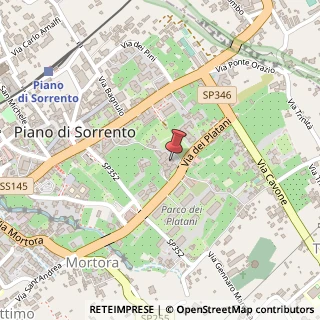 Mappa Via dei Platani, 11, 80063 Piano di Sorrento, Napoli (Campania)