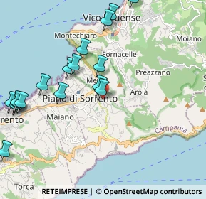 Mappa Via Botteghelle, 80063 Piano di Sorrento NA, Italia (2.58941)