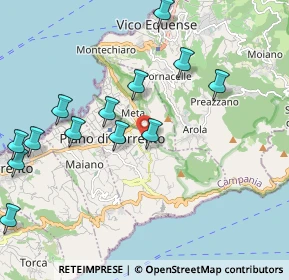 Mappa Via Botteghelle, 80063 Piano di Sorrento NA, Italia (2.47462)