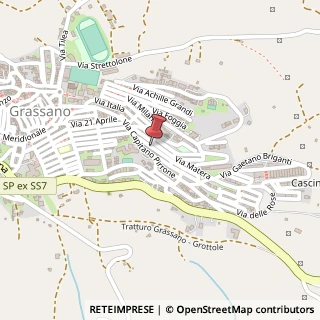 Mappa Via F. Cervi, 11, 75014 Grassano, Matera (Basilicata)