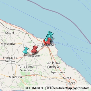 Mappa Via Pontinia, 72100 Brindisi BR, Italia (6.93636)