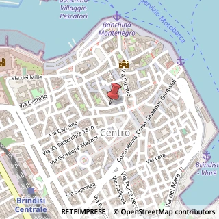 Mappa Via Marco Pacuvio, 5, 72100 Brindisi, Brindisi (Puglia)