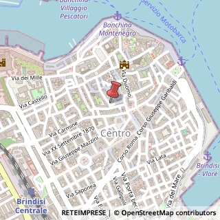 Mappa Largo Concordia, 12, 72100 Brindisi, Brindisi (Puglia)