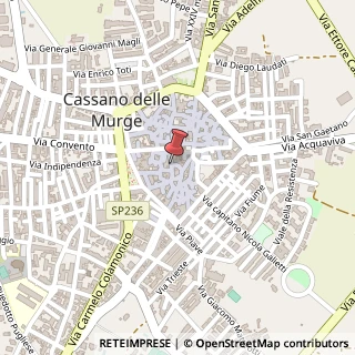 Mappa Via Sanges, 11, 70020 Cassano delle Murge, Bari (Puglia)