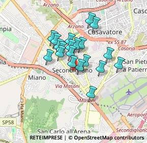 Mappa Via Canonico Cosimo Stornaiuolo, 80144 Napoli NA, Italia (0.6895)