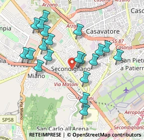 Mappa Via Canonico Cosimo Stornaiuolo, 80144 Napoli NA, Italia (1.0125)