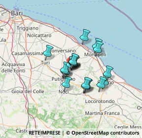 Mappa Via Nicola Pinto, 70013 Castellana Grotte BA, Italia (8.757)