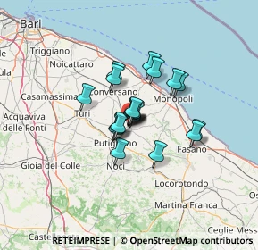 Mappa Via Nicola Pinto, 70013 Castellana Grotte BA, Italia (8.125)