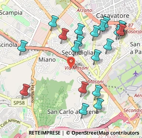 Mappa Via Gherardo Marone, 80144 Napoli NA, Italia (1.212)