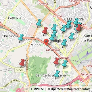 Mappa Cupa detta Santa Cesarea, 80145 Napoli NA, Italia (1.2255)