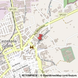 Mappa Via San Benedetto, 12, 70013 Castellana Grotte, Bari (Puglia)