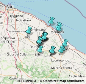 Mappa Via Vittorio Alfieri, 70013 Castellana Grotte BA, Italia (8.474)