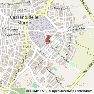 Mappa Via Antonio Gramsci, 41, 70020 Cassano delle Murge, Bari (Puglia)