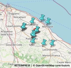 Mappa Traversa I Tratturo Spagnuolo, 70013 Castellana Grotte BA, Italia (9.59143)