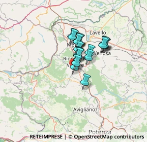 Mappa Via Vulture, 85020 Atella PZ, Italia (8.927)