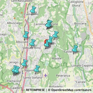 Mappa Via Giosue Carducci, 21040 Carnago VA, Italia (2.08375)