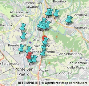 Mappa Via Provinciale, 24030 Valbrembo BG, Italia (1.745)