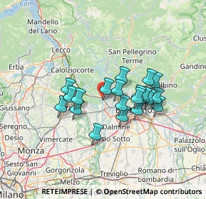 Mappa Via Gaetano Donizetti, 24030 Ambivere BG, Italia (10.6555)