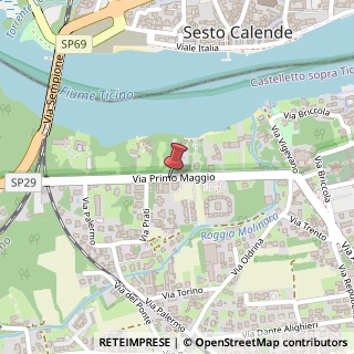 Mappa Via Primo Maggio,  42, 28053 Castelletto sopra Ticino, Novara (Piemonte)