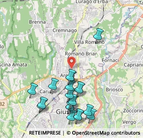 Mappa Via Mozzana, 22060 Arosio CO, Italia (2.24)