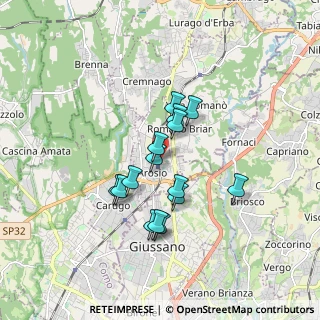 Mappa Via Mozzana, 22060 Arosio CO, Italia (1.366)