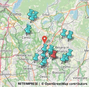 Mappa Via Mozzana, 22060 Arosio CO, Italia (7.3795)