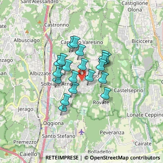 Mappa Via Francesco Petrarca, 21040 Carnago VA, Italia (1.231)