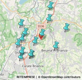 Mappa Via Giovanni Pascoli, 20836 Briosco MB, Italia (3.87429)