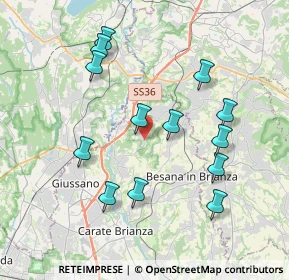 Mappa Via Giovanni Pascoli, 20836 Briosco MB, Italia (3.81462)