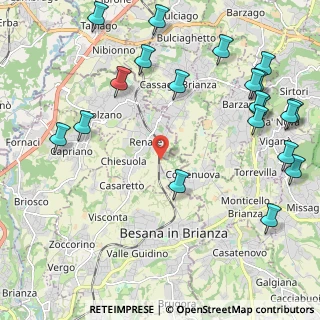 Mappa Via Giuseppe Garibaldi, 20838 Renate MB, Italia (2.8175)