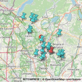 Mappa Via Grandi, 22060 Carugo CO, Italia (7.2995)
