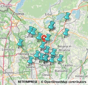 Mappa Via Grandi, 22060 Carugo CO, Italia (6.31053)