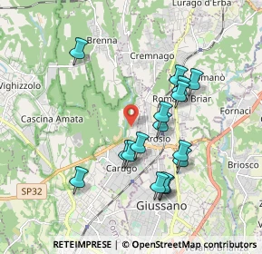 Mappa Via Grandi, 22060 Carugo CO, Italia (1.71063)