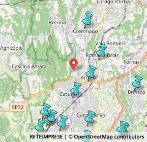 Mappa Via Grandi, 22060 Carugo CO, Italia (2.985)
