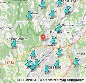 Mappa Via Grandi, 22060 Carugo CO, Italia (2.56529)