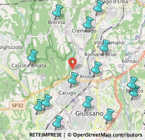 Mappa Via Grandi, 22060 Carugo CO, Italia (2.56643)
