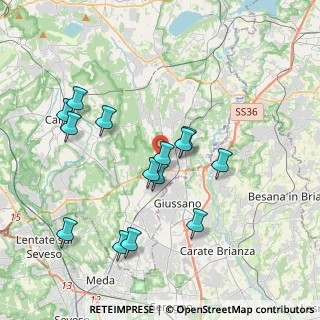 Mappa Via Grandi, 22060 Carugo CO, Italia (3.71071)