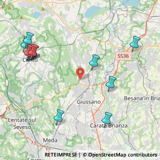 Mappa Via Grandi, 22060 Carugo CO, Italia (5.4175)