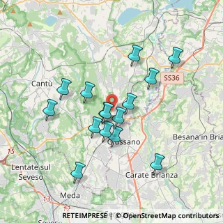 Mappa Via Grandi, 22060 Carugo CO, Italia (3.25067)