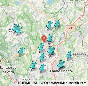 Mappa Via Grandi, 22060 Carugo CO, Italia (3.90467)