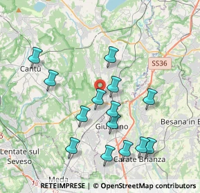 Mappa Via Grandi, 22060 Carugo CO, Italia (3.84286)