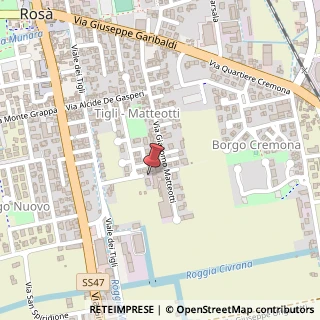 Mappa Via Salvatore Quasimodo, 8, 36027 Rosà, Vicenza (Veneto)