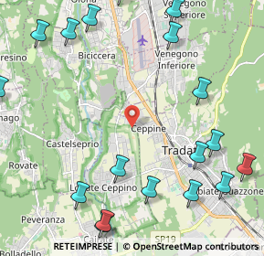 Mappa Via Bucaneve, 21049 Tradate VA, Italia (3.0595)