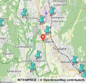 Mappa Via Bucaneve, 21049 Tradate VA, Italia (3.10583)