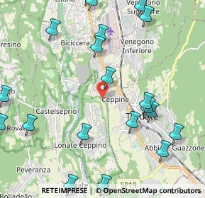 Mappa Via Bucaneve, 21049 Tradate VA, Italia (2.721)