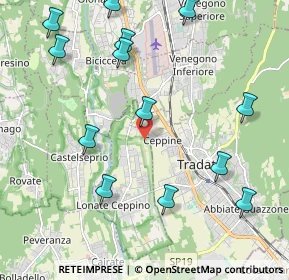 Mappa Via Bucaneve, 21049 Tradate VA, Italia (2.46462)